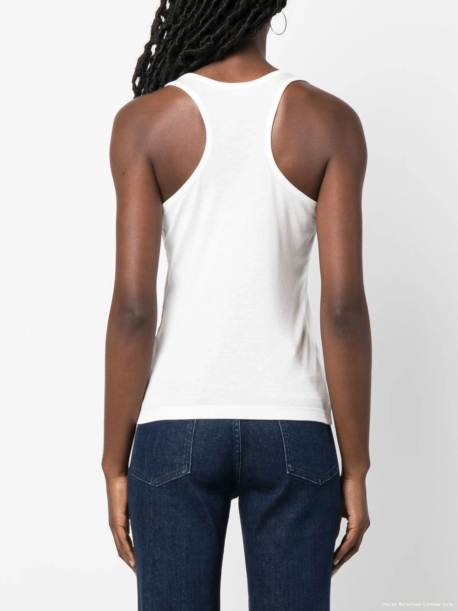 Cheap Women McCartney racerback Stella logo-print top 0716